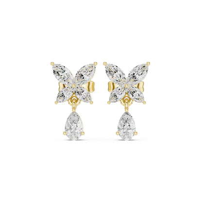 Pear Dangle Lab Grown Diamond Earrings