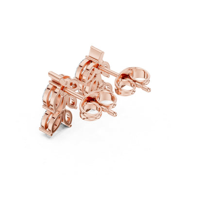Mixed Shape Lab Grown Diamond Cluster Earrings