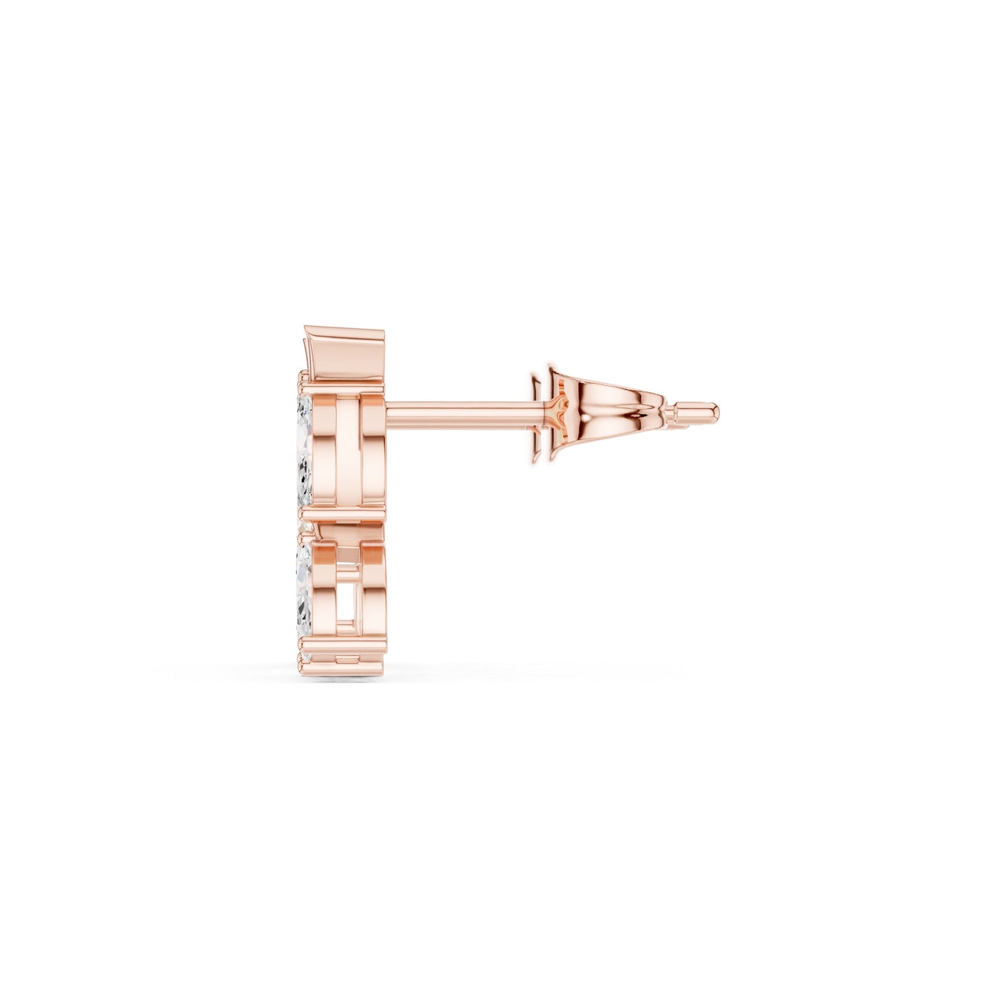 Mixed Shape Lab Grown Diamond Cluster Earrings