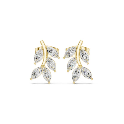 Mixed Shape Lab Grown Diamond Cluster Earrings