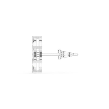 Mixed Shape Lab Grown Diamond Cluster Earrings