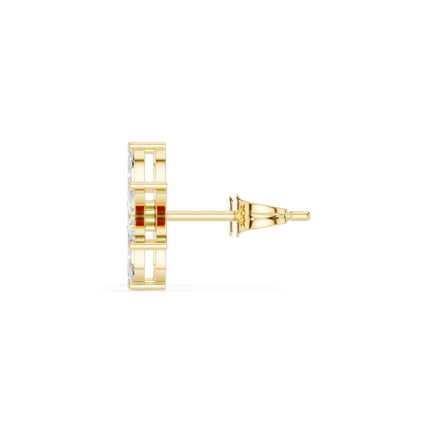 Mixed Shape Lab Grown Diamond Cluster Earrings