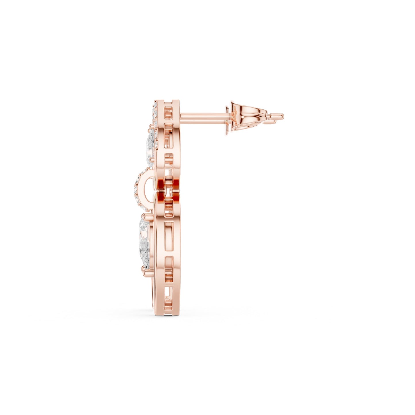 Mixed Shape Lab Grown Diamond Huggie Earrings