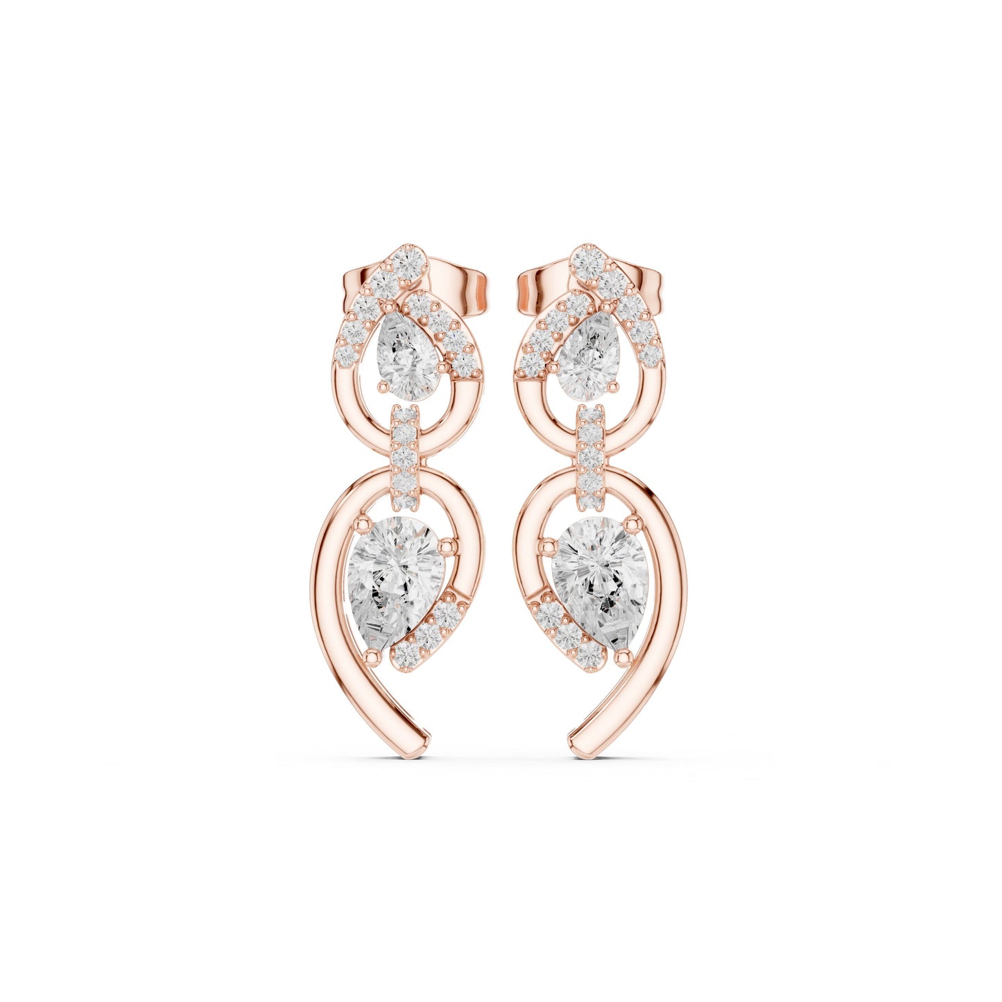 Mixed Shape Lab Grown Diamond Huggie Earrings