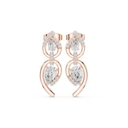 Mixed Shape Lab Grown Diamond Huggie Earrings