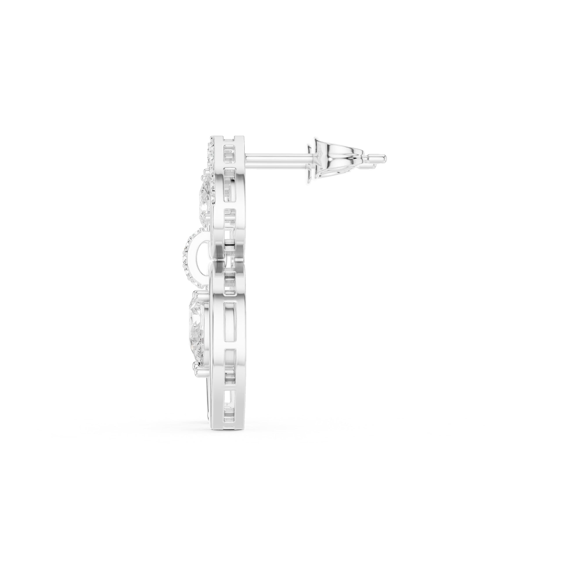 Mixed Shape Lab Grown Diamond Huggie Earrings