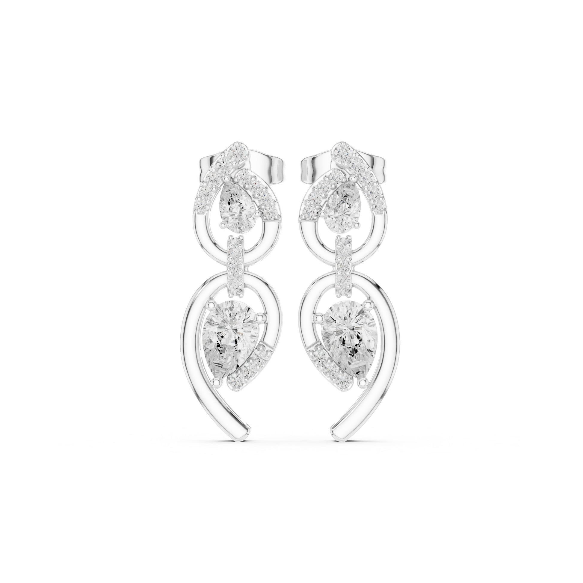 Mixed Shape Lab Grown Diamond Huggie Earrings