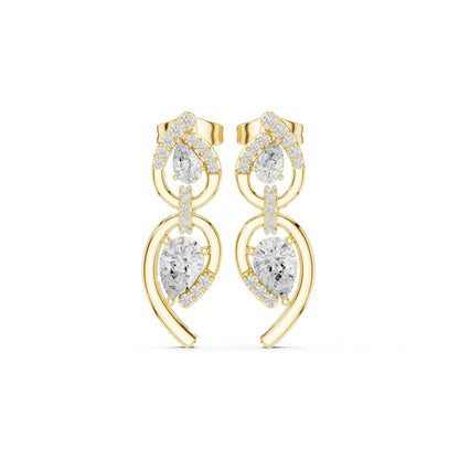 Mixed Shape Lab Grown Diamond Huggie Earrings