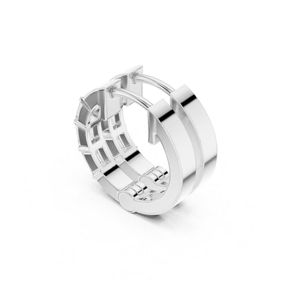 Emerald Huggie Lab Grown Diamond Earrings