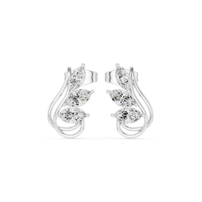Mixed Shape Lab Grown Diamond Climber Earrings