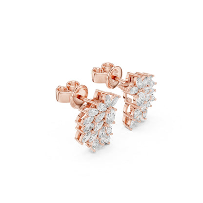 Marquise Cluster Lab Grown Diamond Earrings