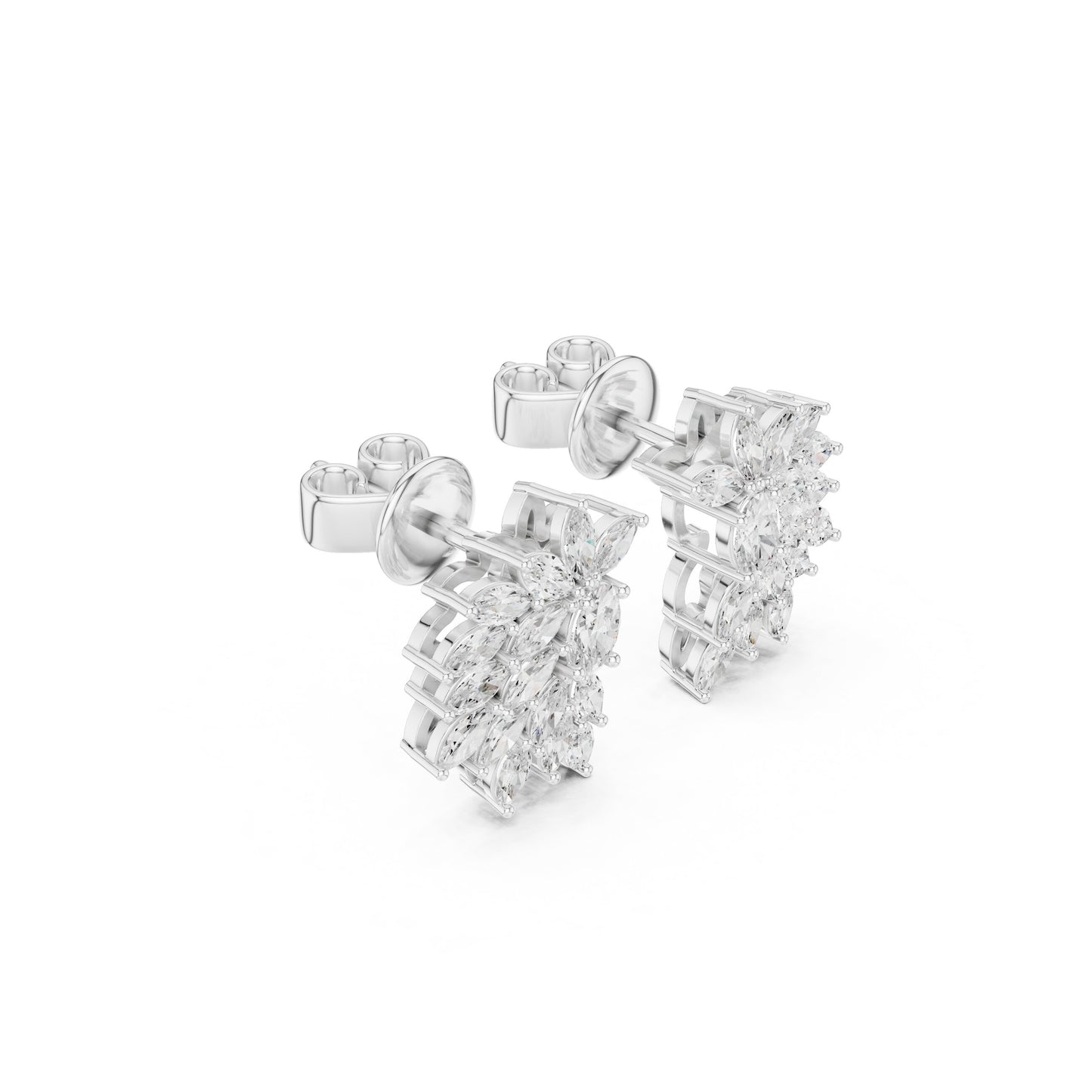 Marquise Cluster Lab Grown Diamond Earrings