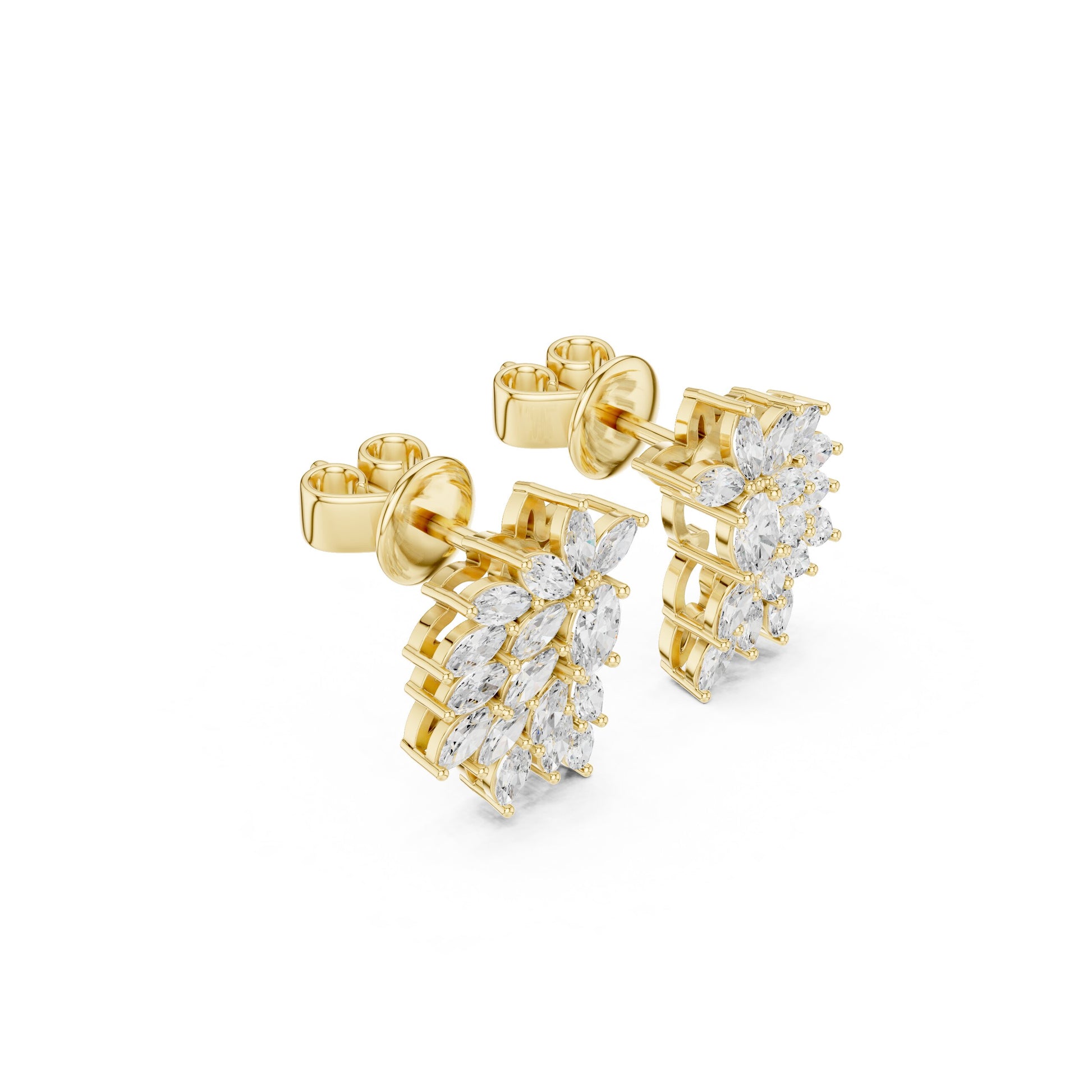 Marquise Cluster Lab Grown Diamond Earrings