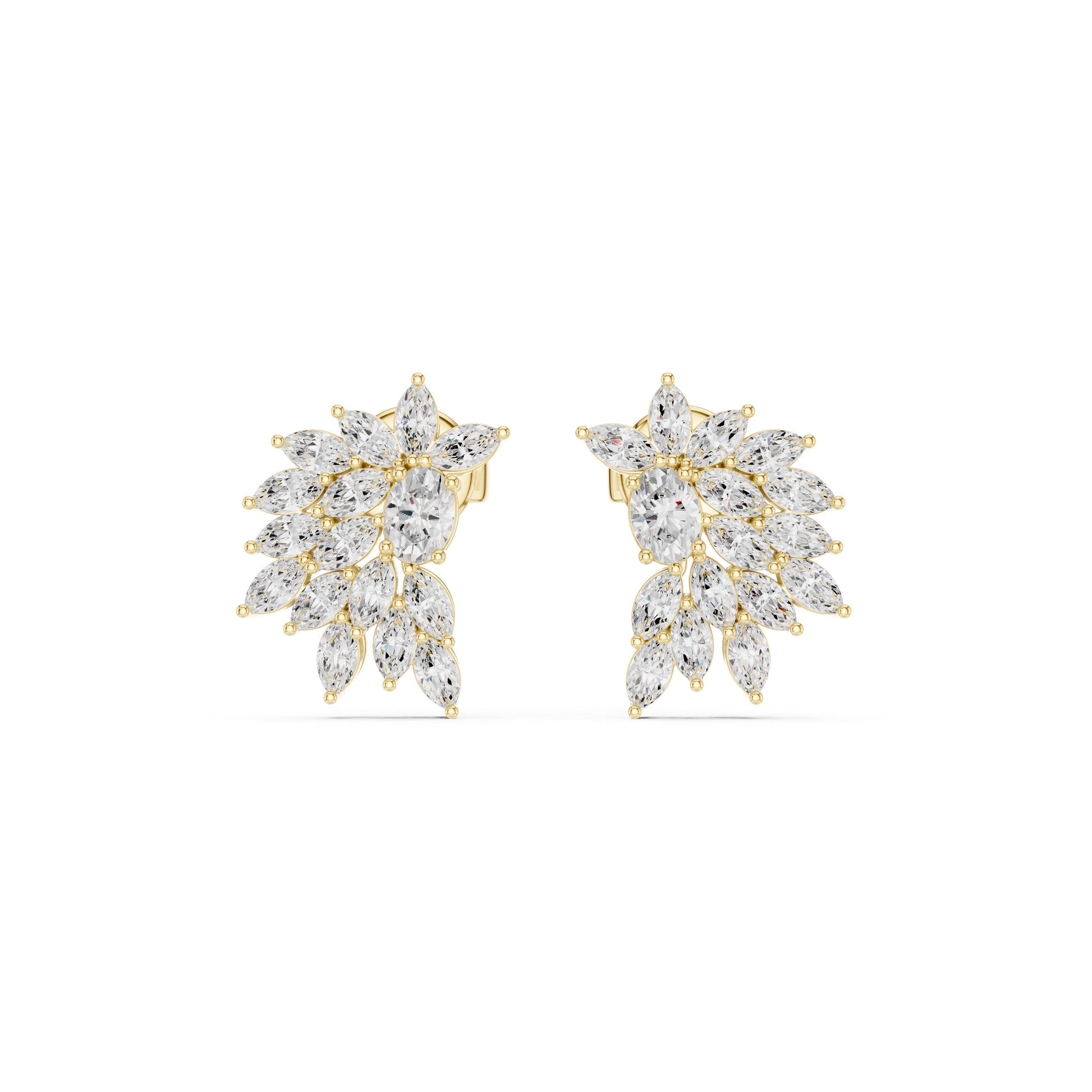 Marquise Cluster Lab Grown Diamond Earrings