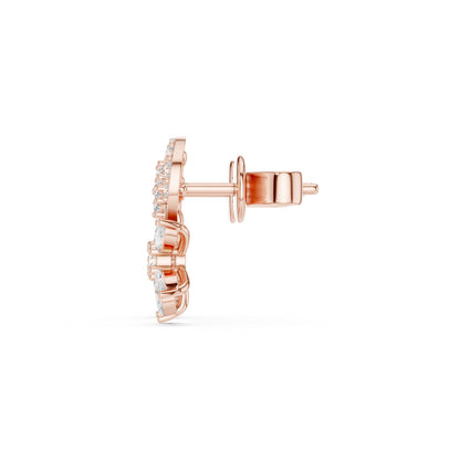 Mixed Shape Lab Grown Diamond Climber Earrings
