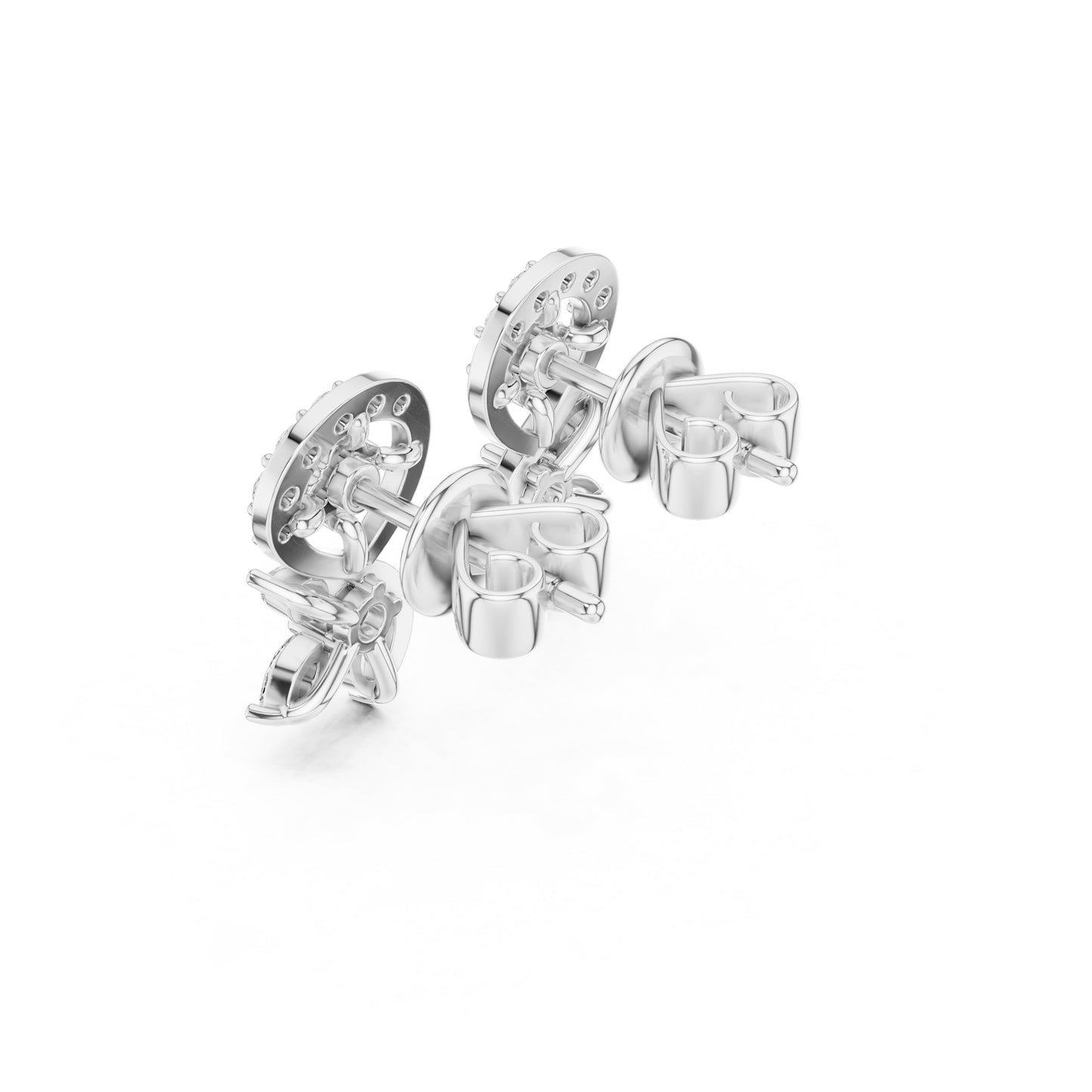 Mixed Shape Lab Grown Diamond Climber Earrings