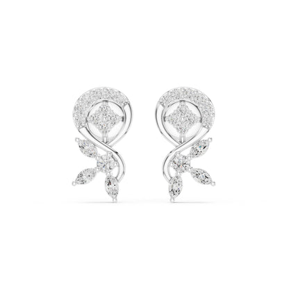 Mixed Shape Lab Grown Diamond Climber Earrings
