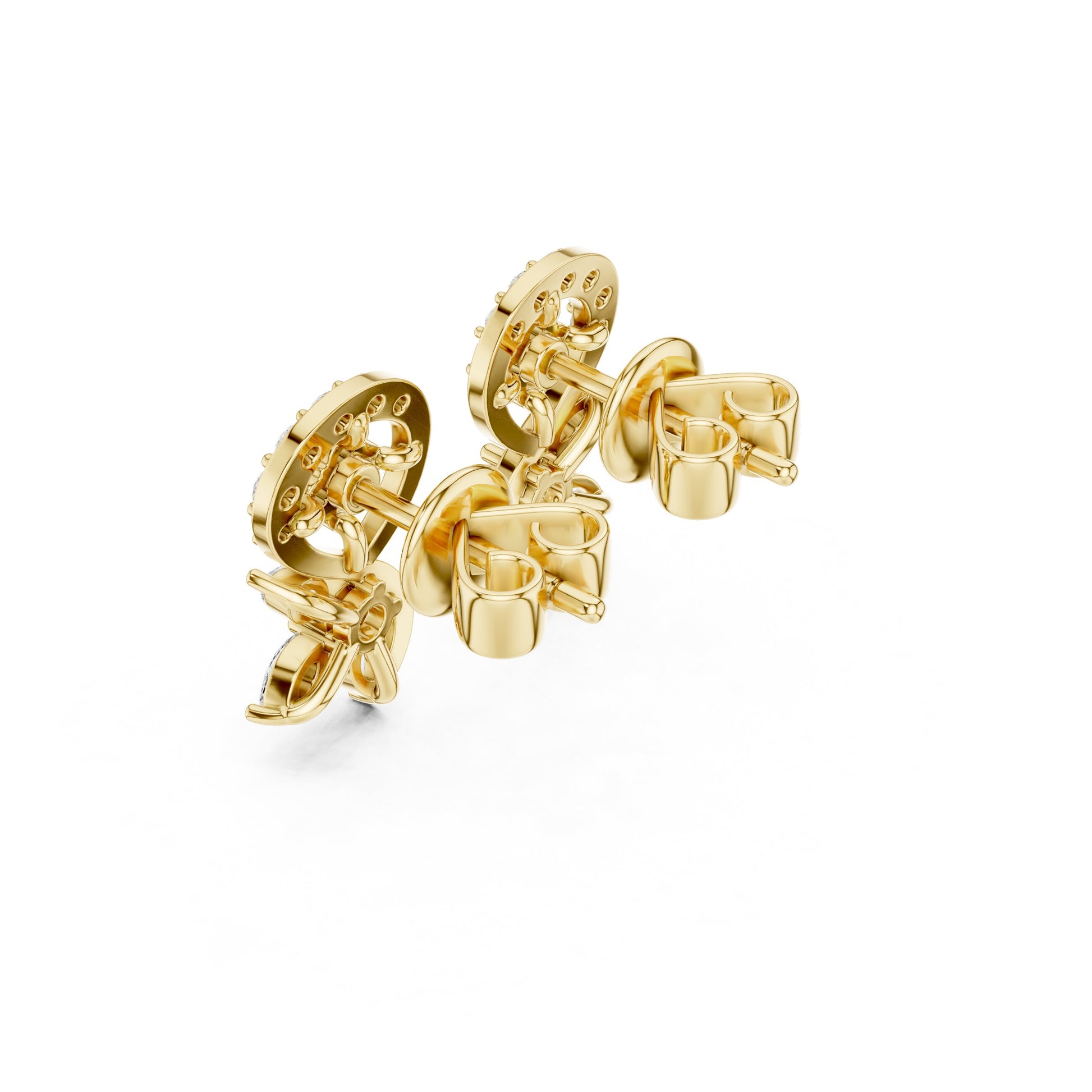 Mixed Shape Lab Grown Diamond Climber Earrings