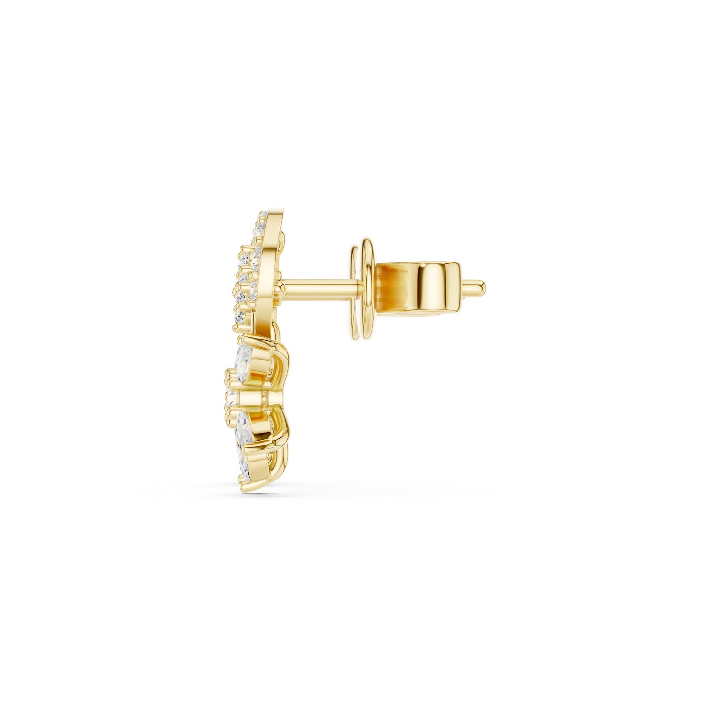 Mixed Shape Lab Grown Diamond Climber Earrings