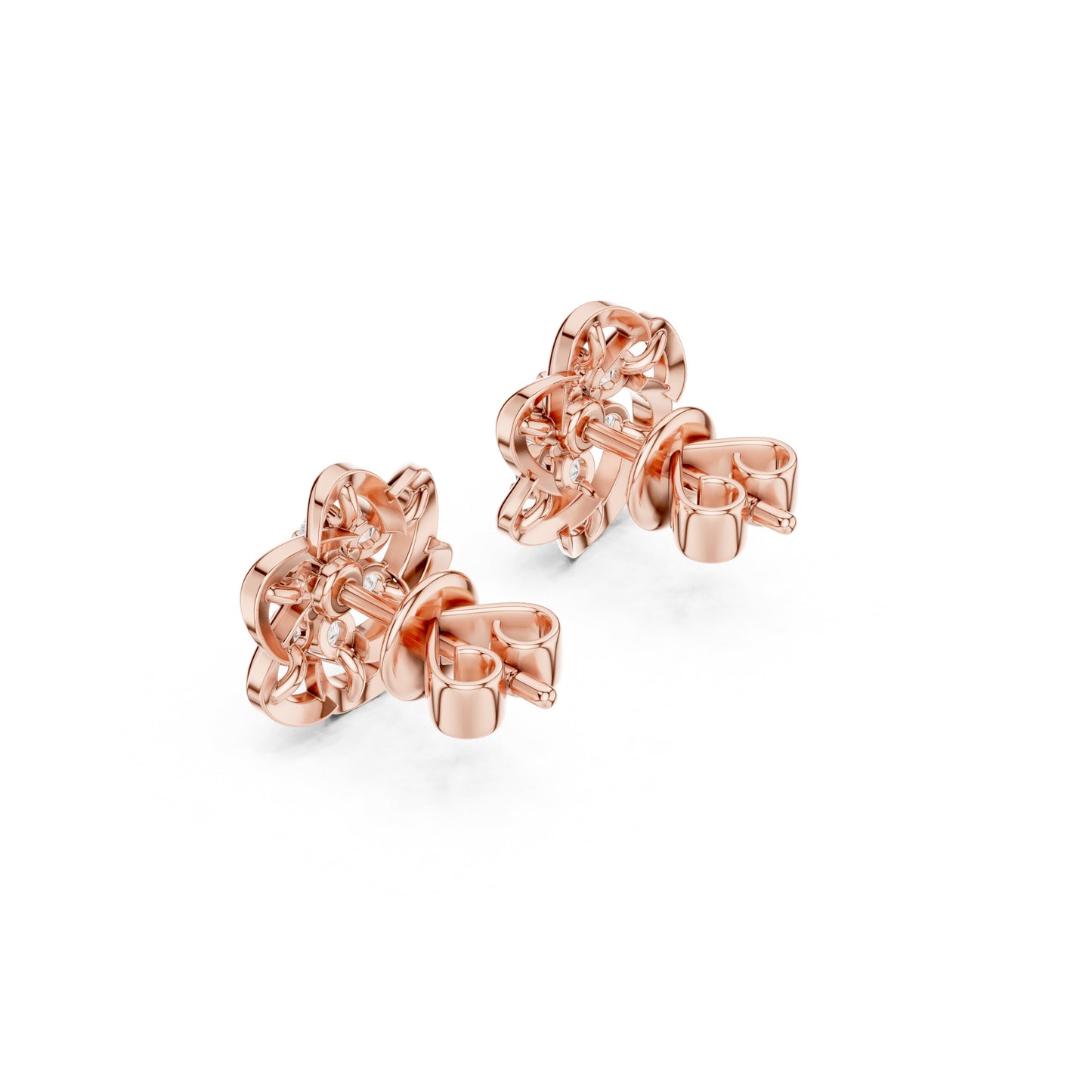 Round Stud Lab Grown Diamond Earrings