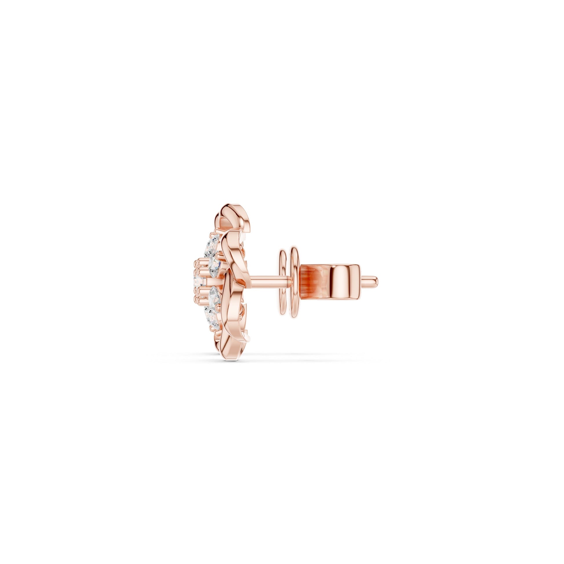 Round Stud Lab Grown Diamond Earrings