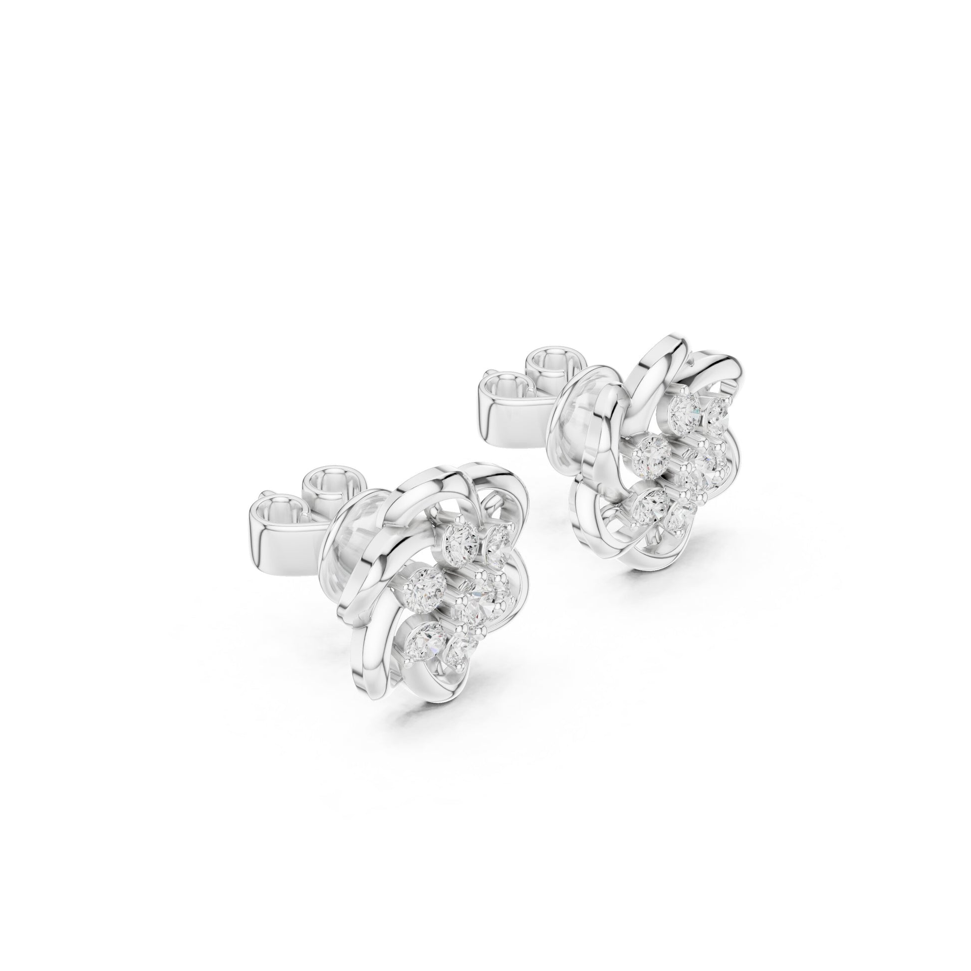 Round Stud Lab Grown Diamond Earrings