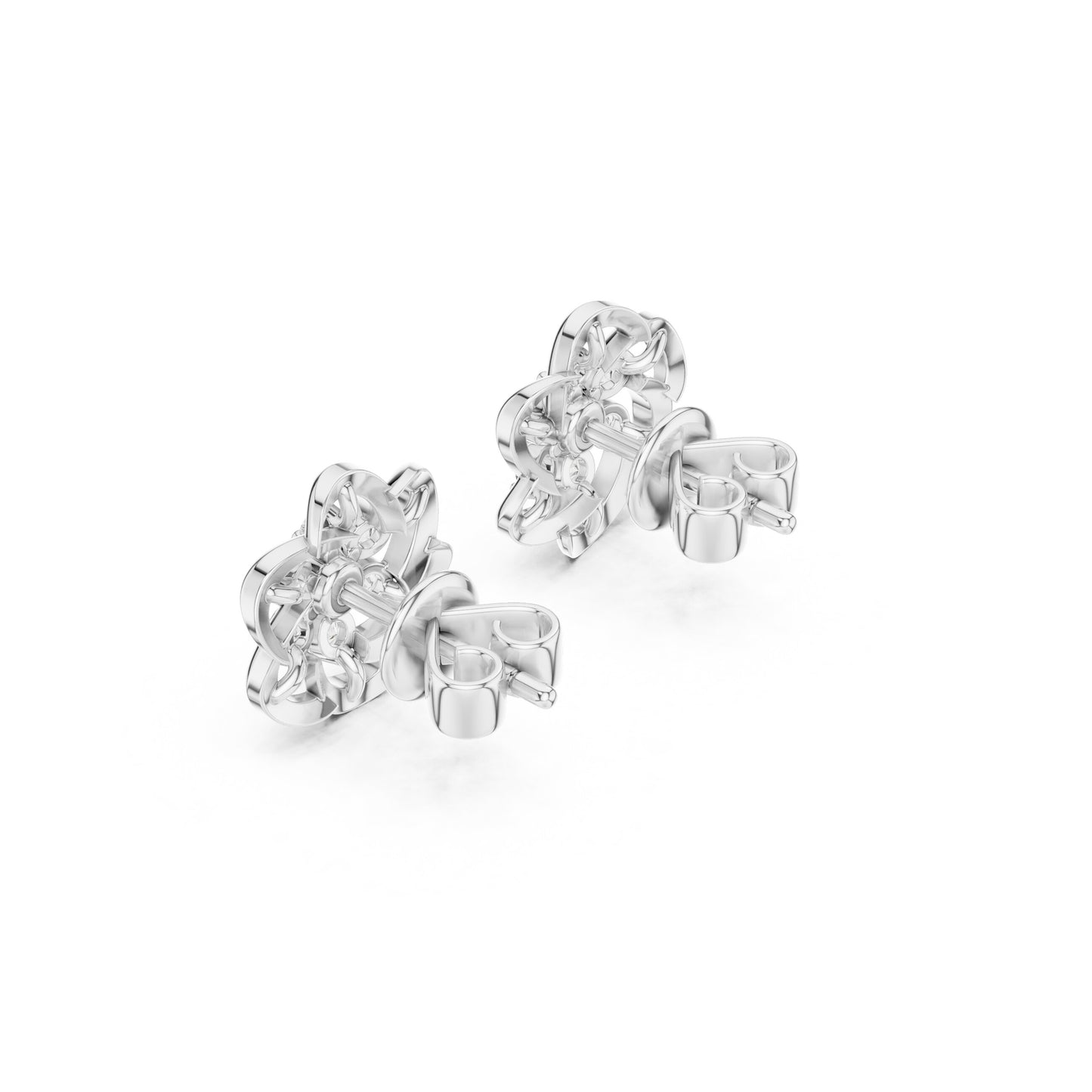 Round Stud Lab Grown Diamond Earrings
