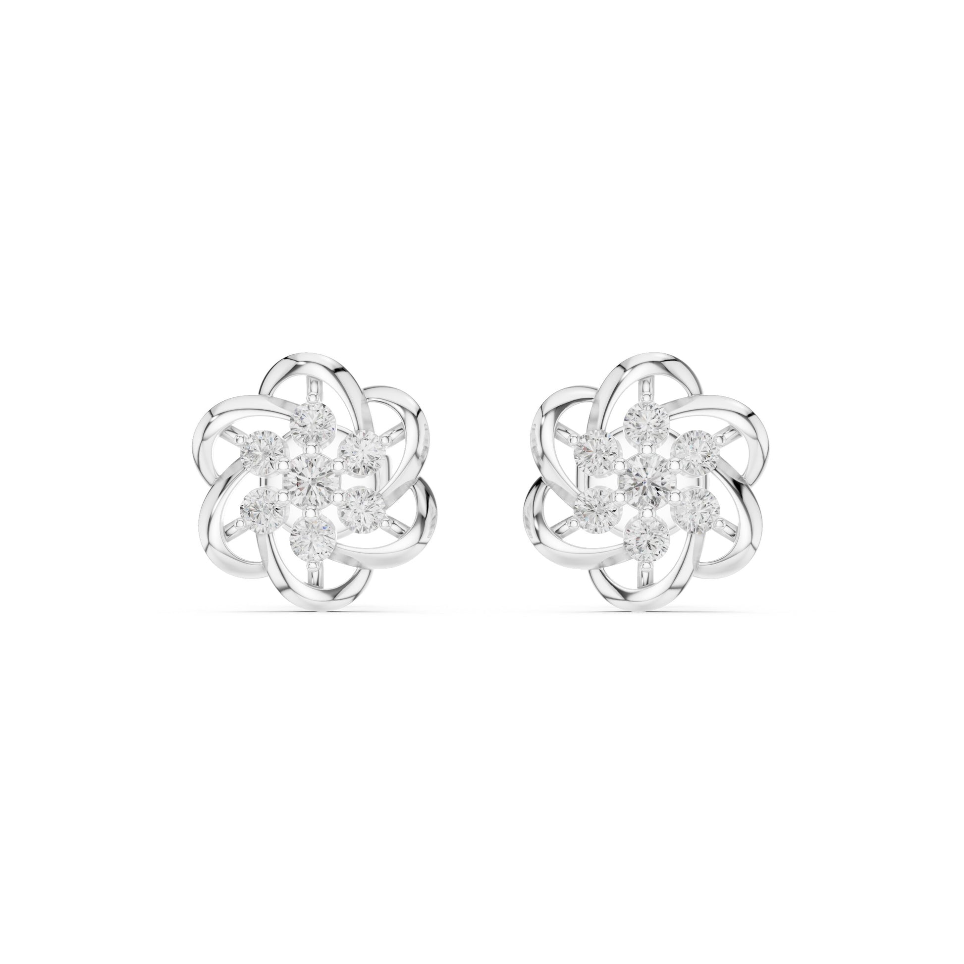 Round Stud Lab Grown Diamond Earrings