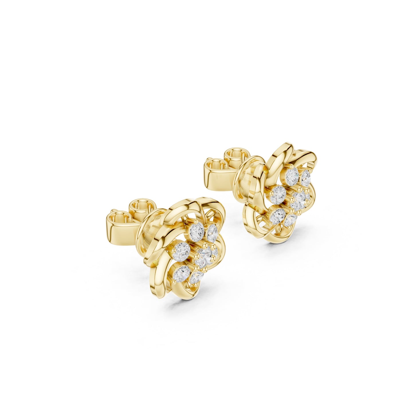 Round Stud Lab Grown Diamond Earrings