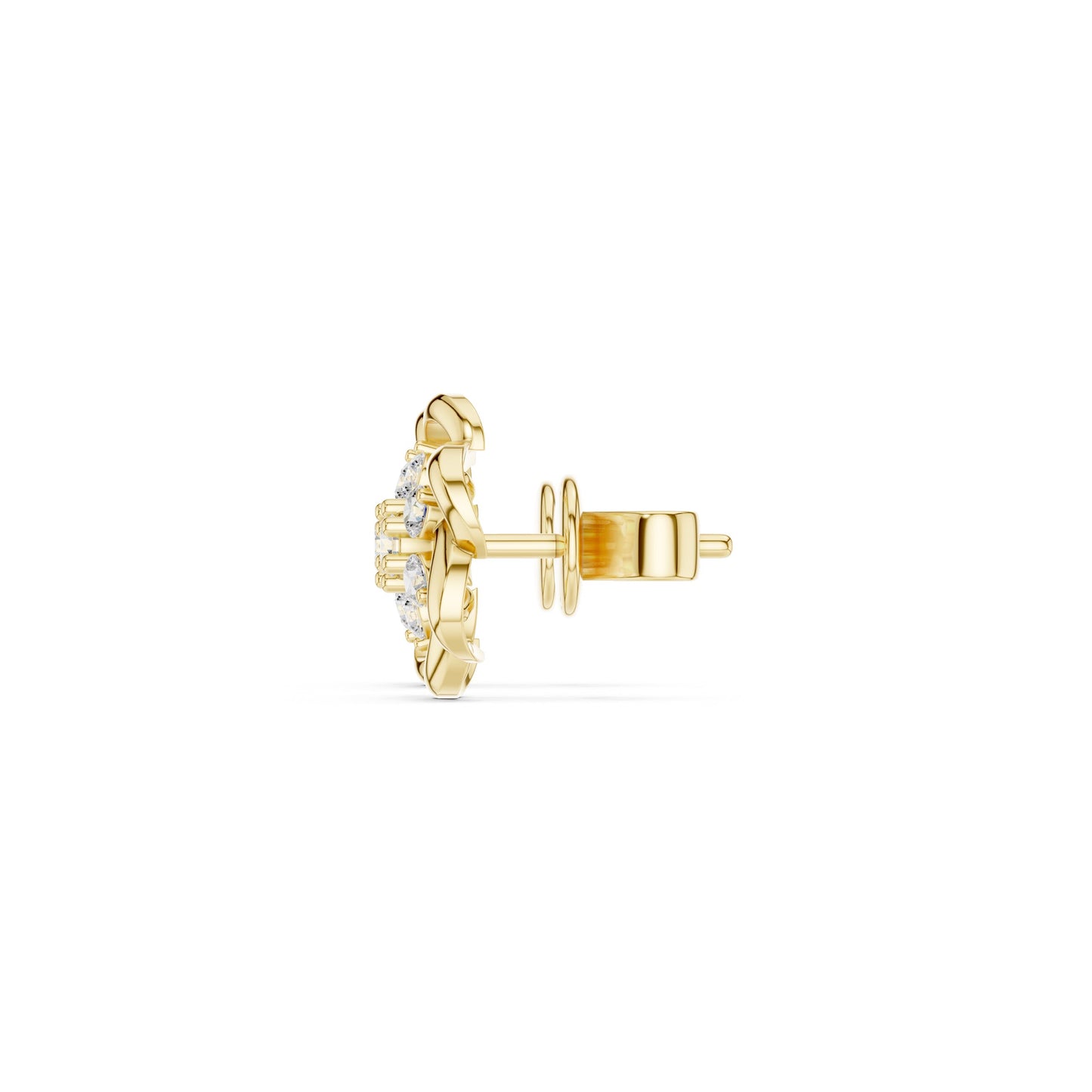 Round Stud Lab Grown Diamond Earrings