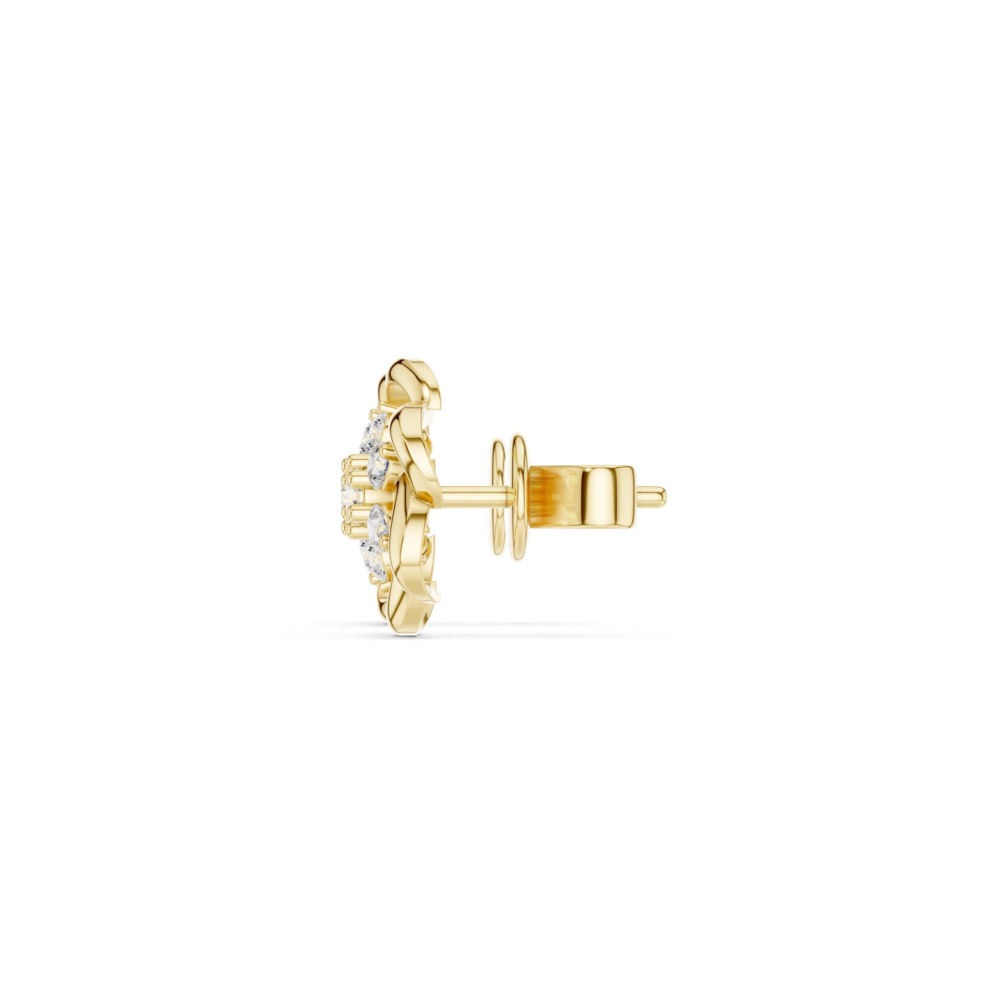 Round Stud Lab Grown Diamond Earrings