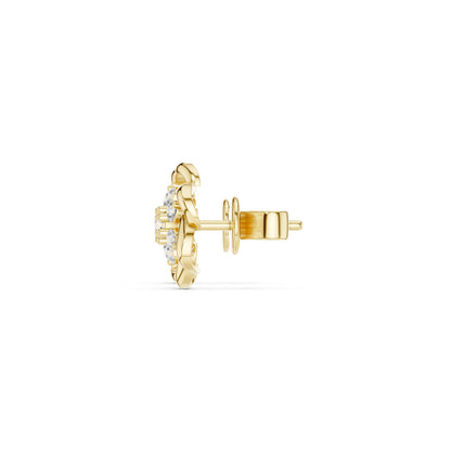 Round Stud Lab Grown Diamond Earrings