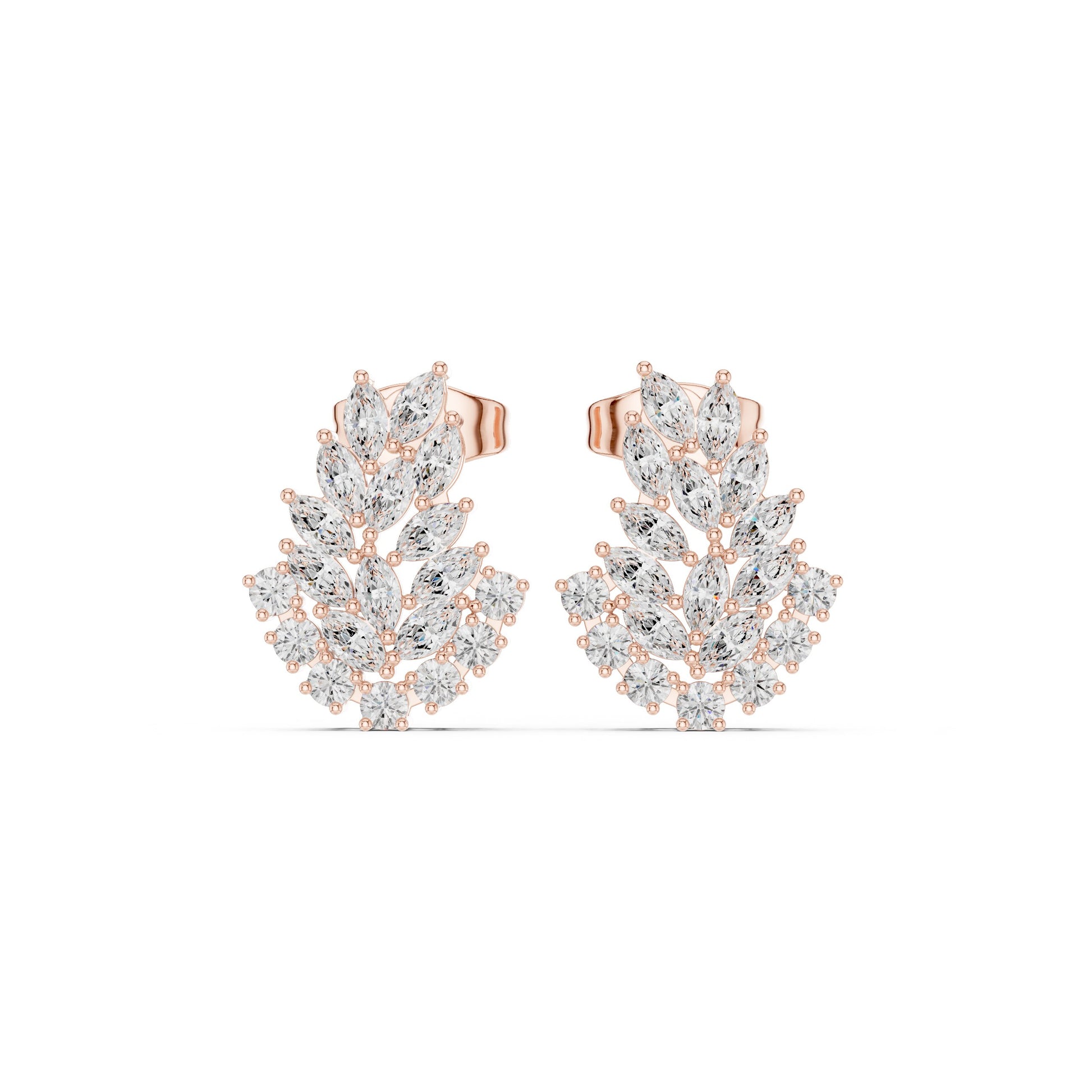 Round Stud Lab Grown Diamond Earrings