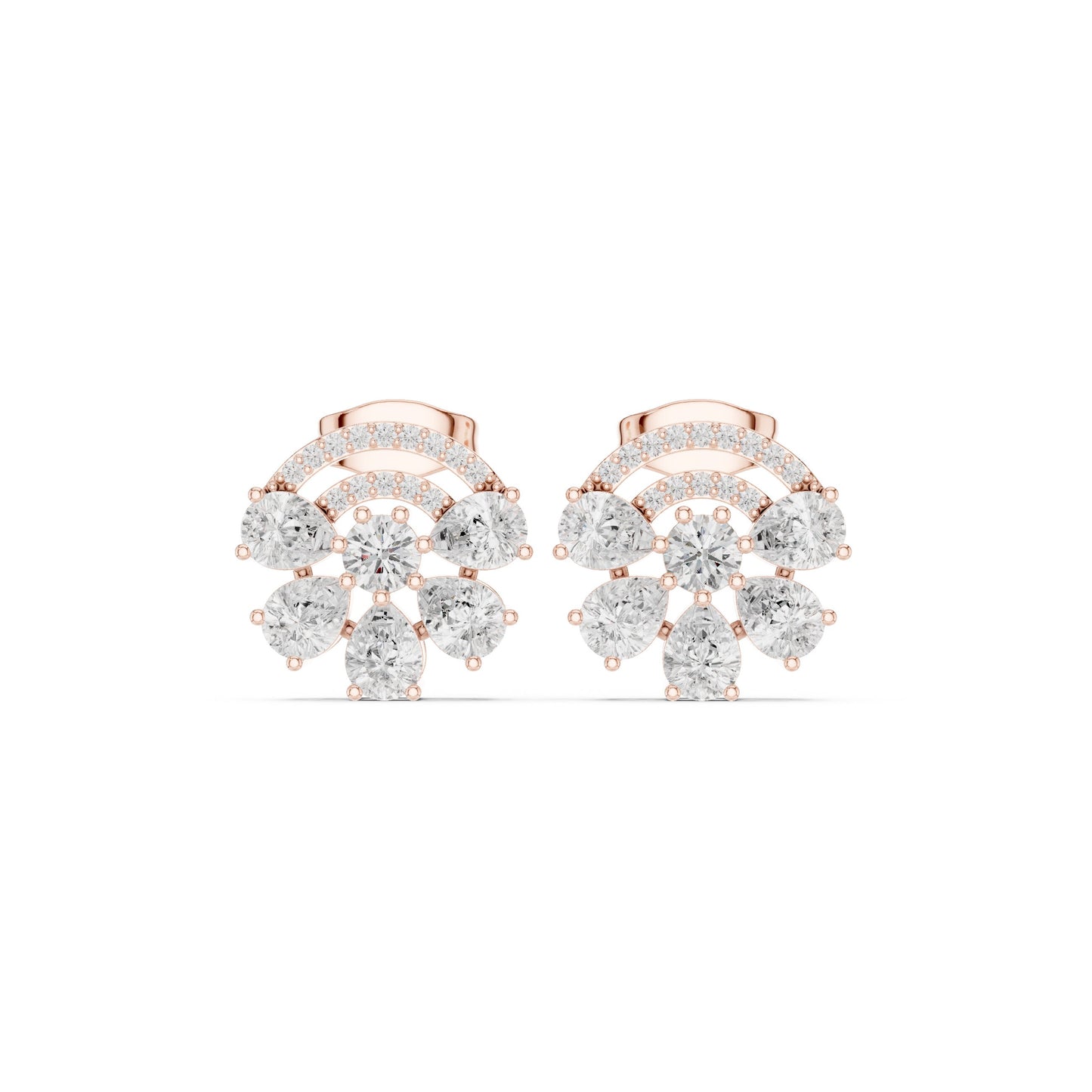 Round Stud Lab Grown Diamond Earrings