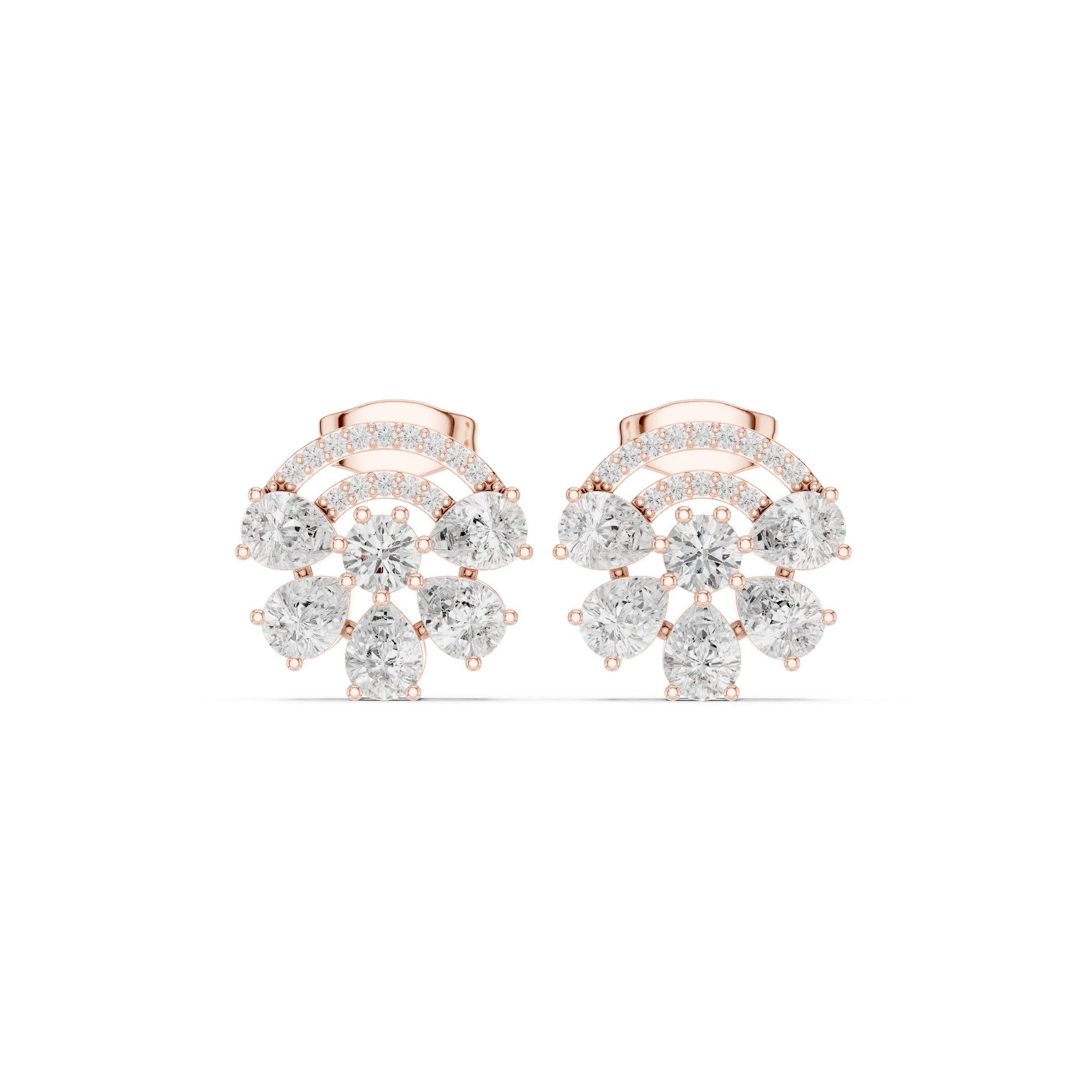 Round Stud Lab Grown Diamond Earrings