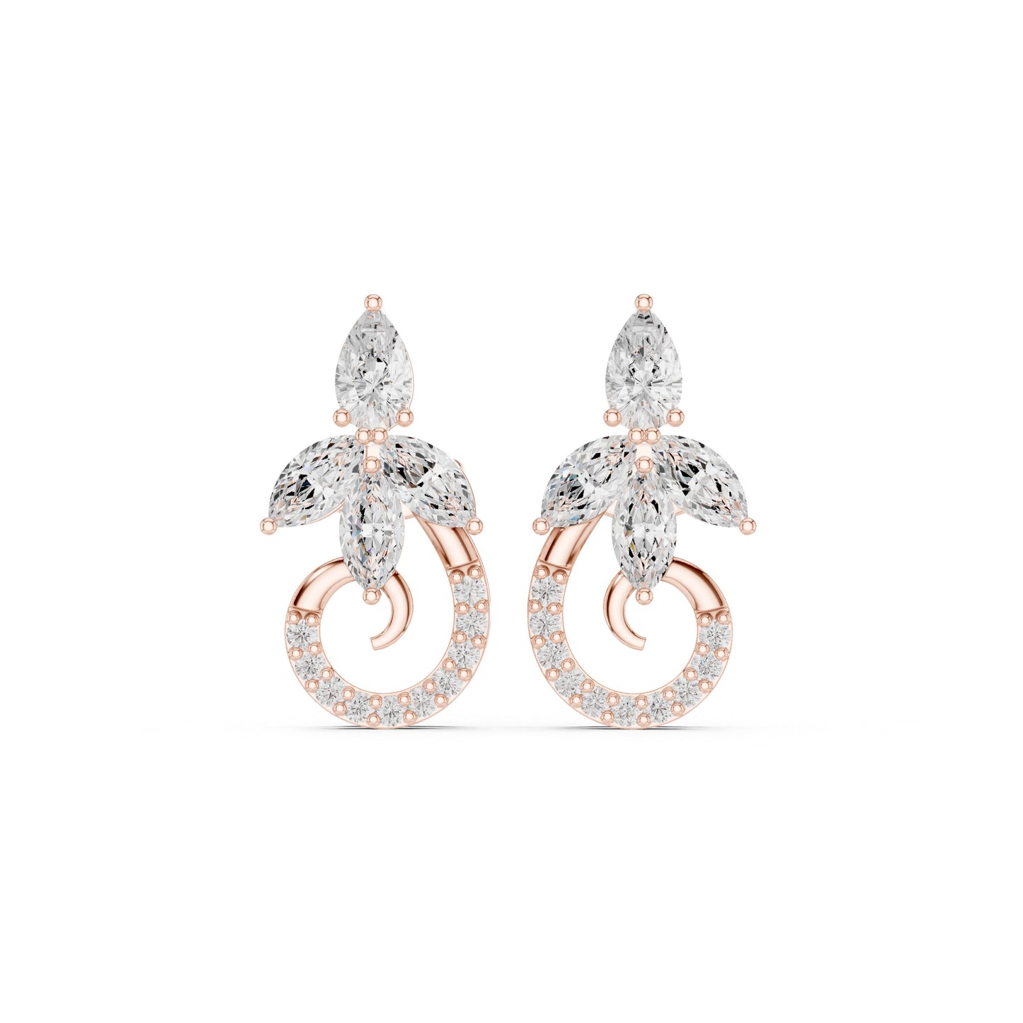 Round Stud Lab Grown Diamond Earrings