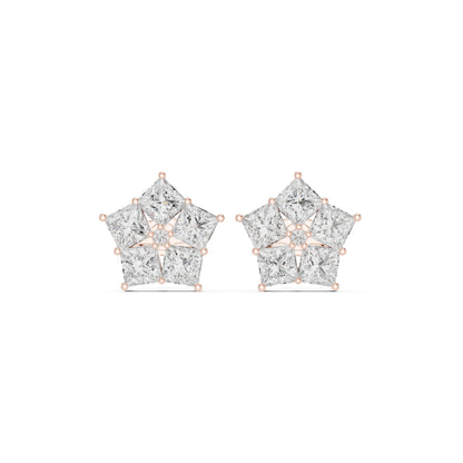 Round Stud Lab Grown Diamond Earrings