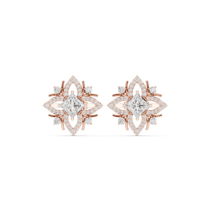 Round Stud Lab Grown Diamond Earrings