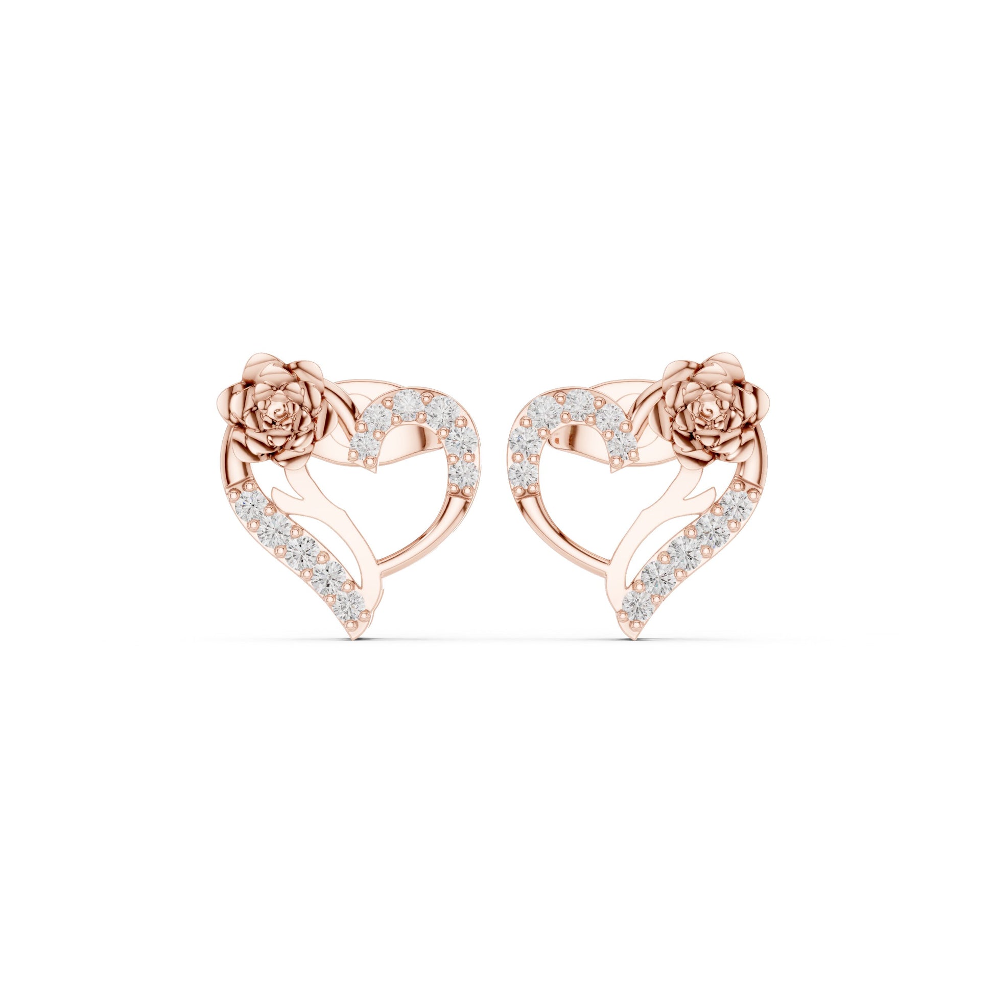 Round Stud Lab Grown Diamond Earrings
