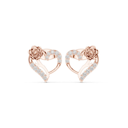 Round Stud Lab Grown Diamond Earrings