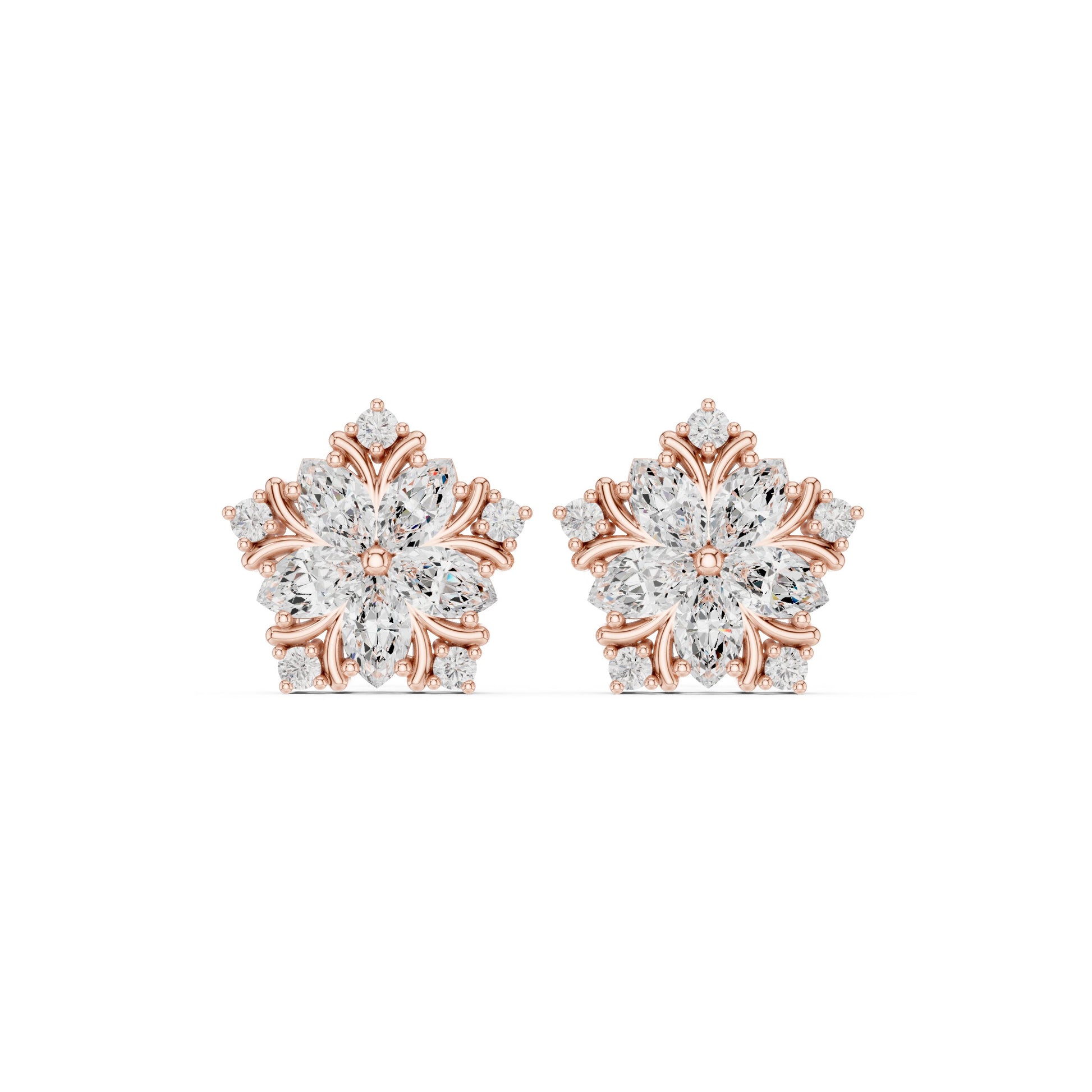 Round Stud Lab Grown Diamond Earrings