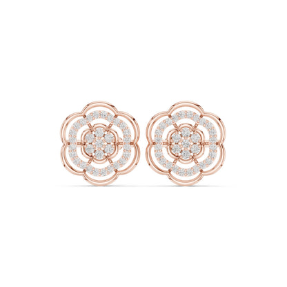Round Stud Lab Grown Diamond Earrings