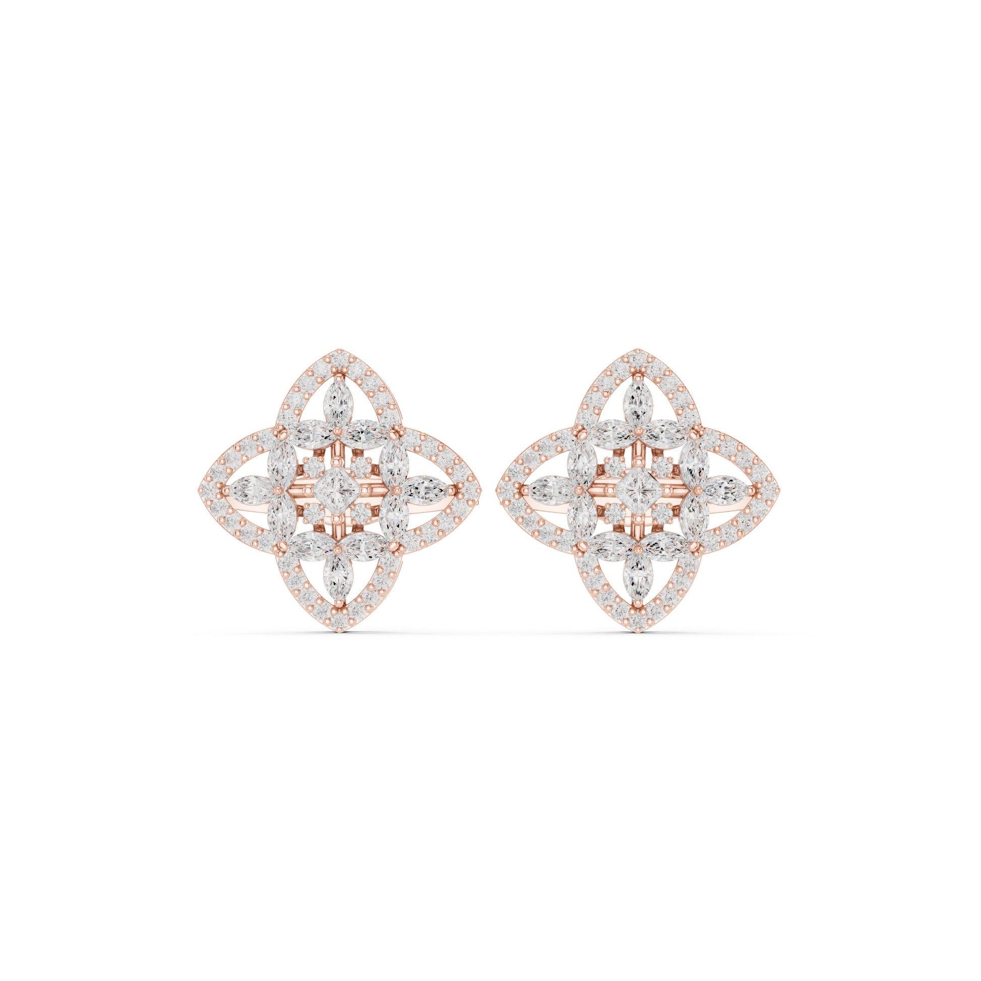 Round Stud Lab Grown Diamond Earrings