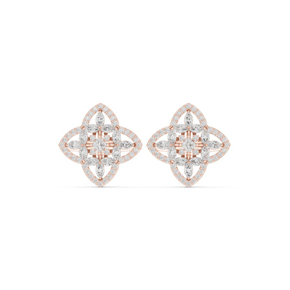 Round Stud Lab Grown Diamond Earrings