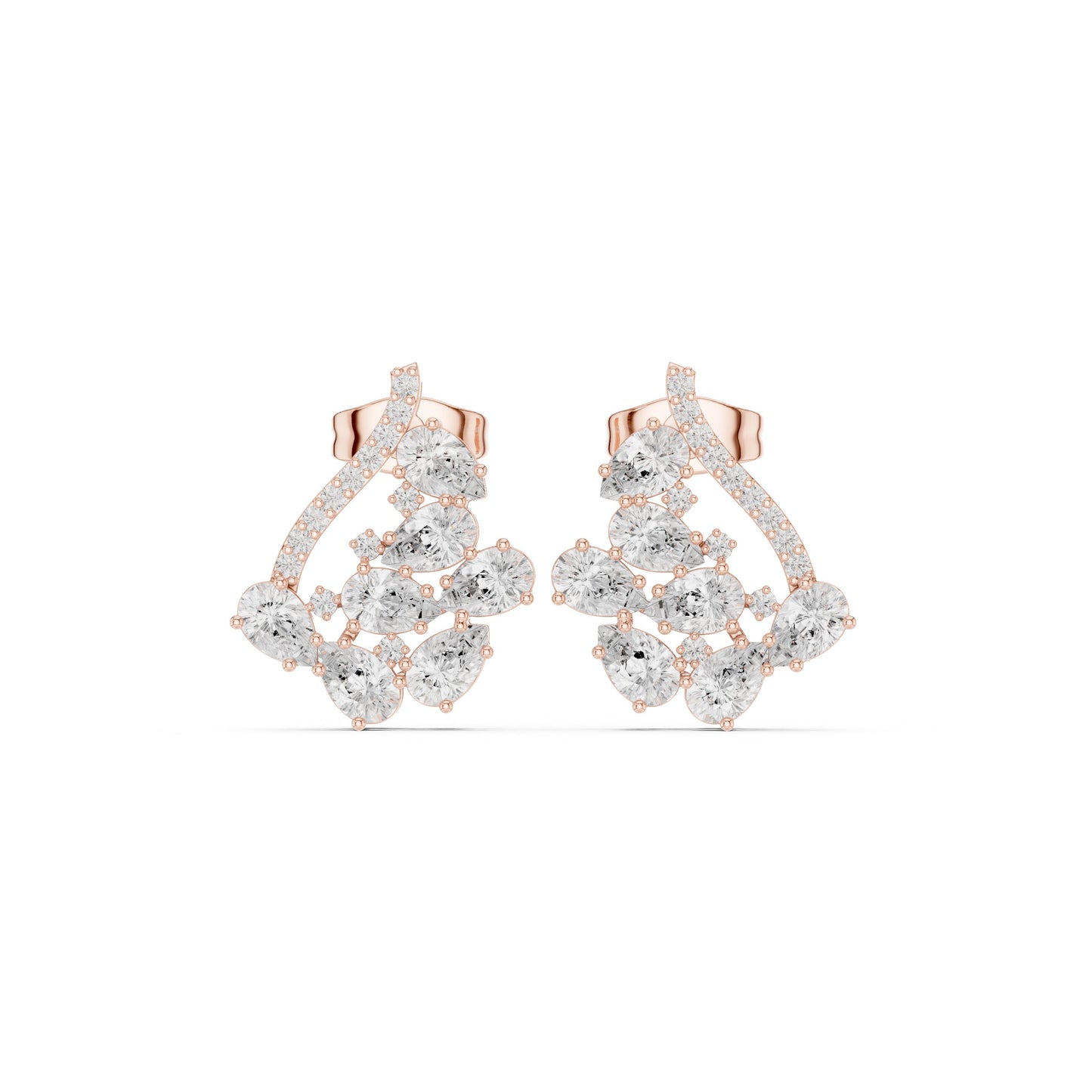 Round Stud Lab Grown Diamond Earrings