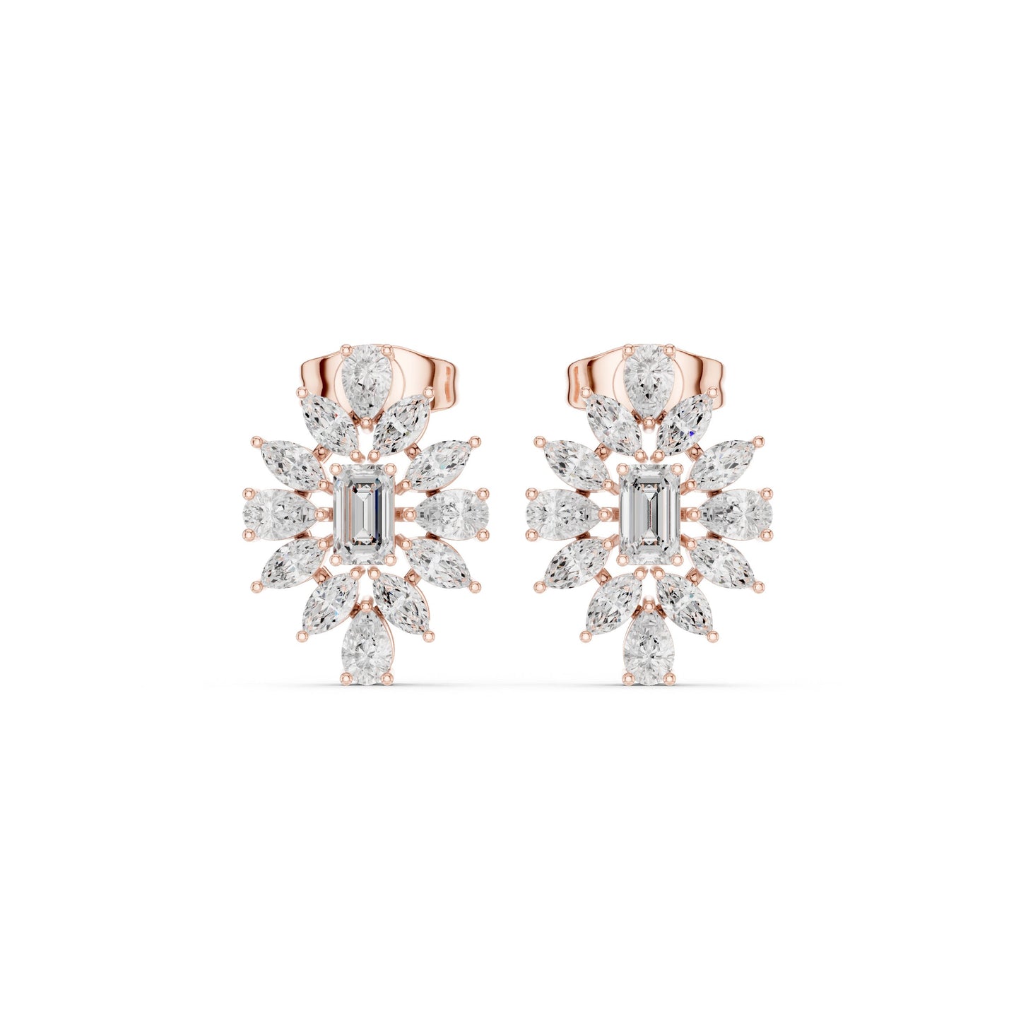 Round Stud Lab Grown Diamond Earrings