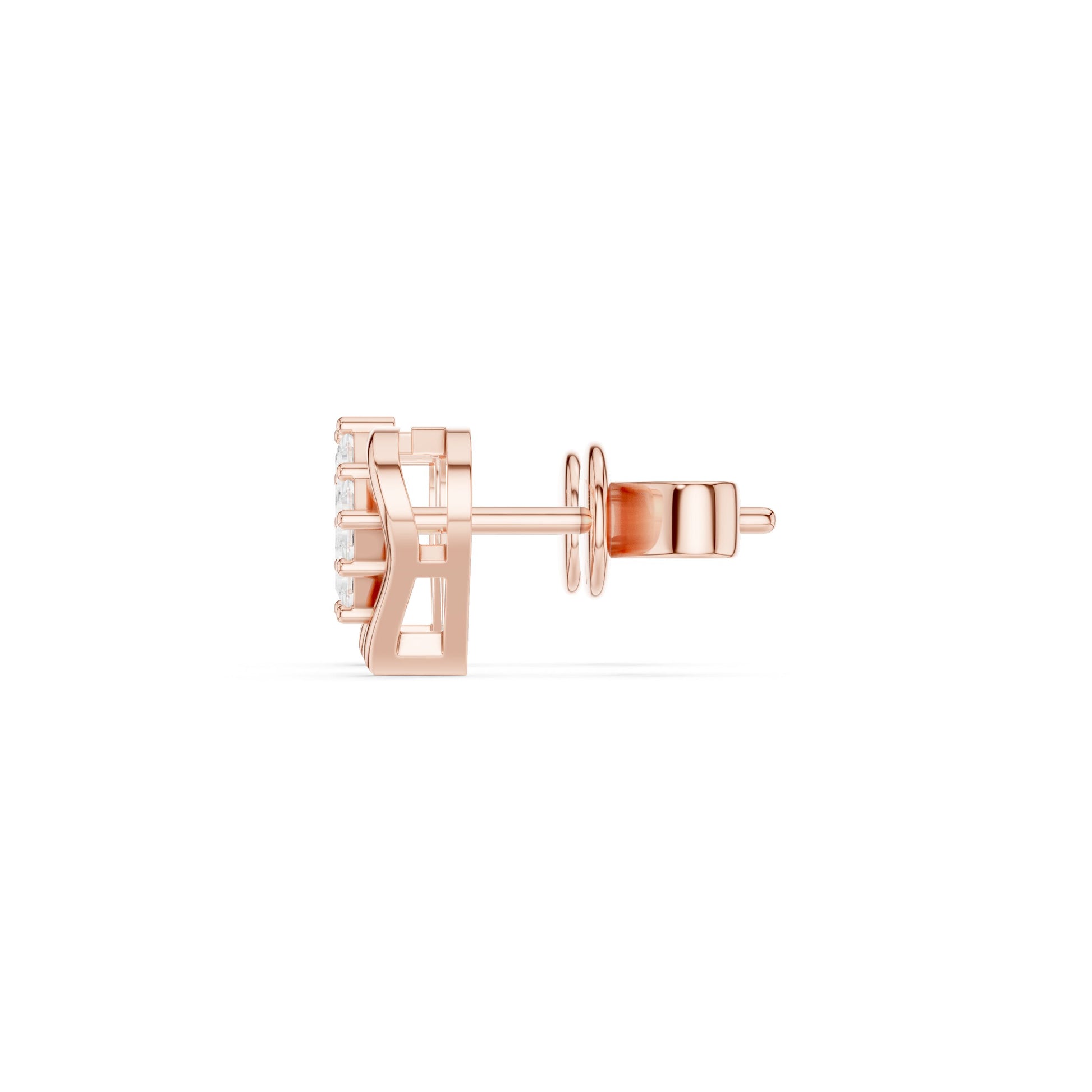 Round Stud Lab Grown Diamond Earrings