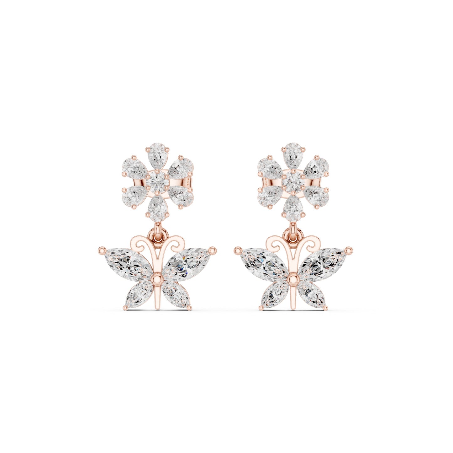 Round Stud Lab Grown Diamond Earrings