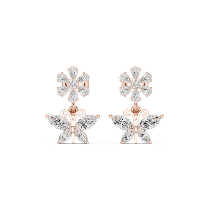 Round Stud Lab Grown Diamond Earrings