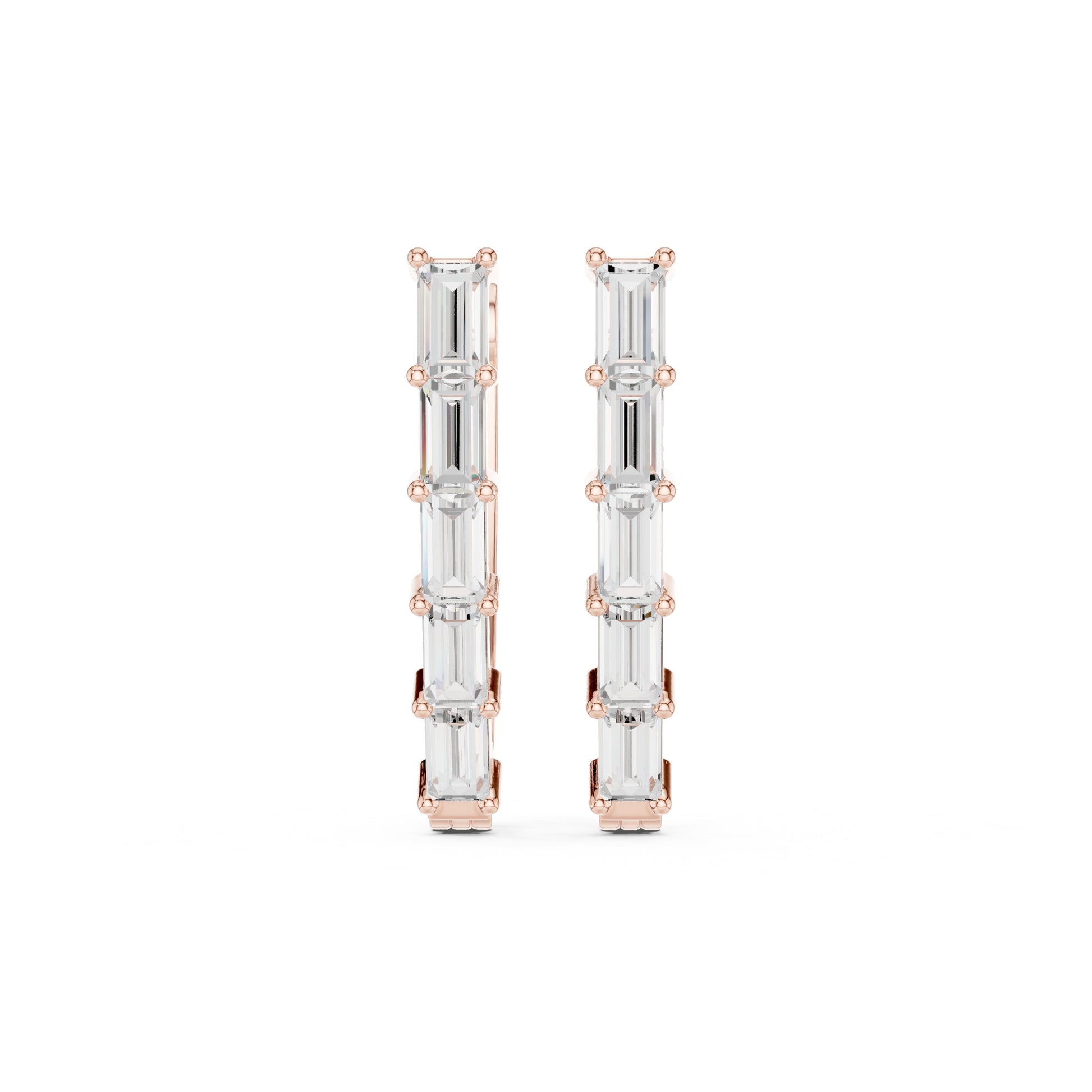 Round Stud Lab Grown Diamond Earrings